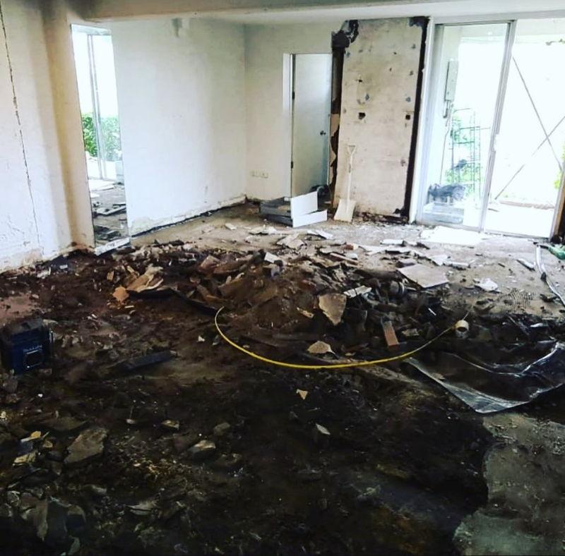 Living room before open-plan conversion